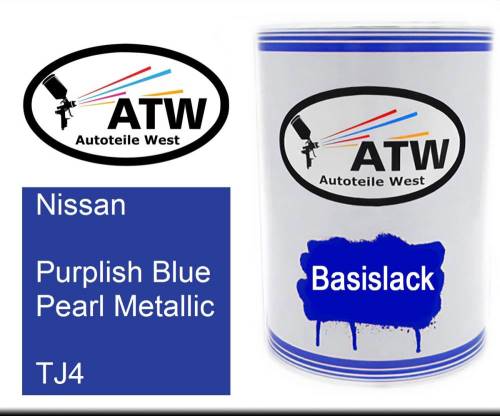 Nissan, Purplish Blue Pearl Metallic, TJ4: 500ml Lackdose, von ATW Autoteile West.